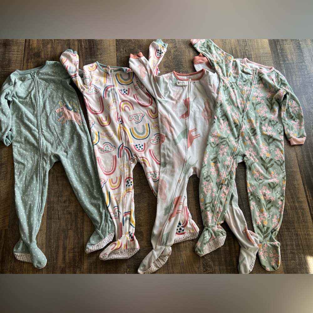 Carter's Soft Green Polka Dot Fleece